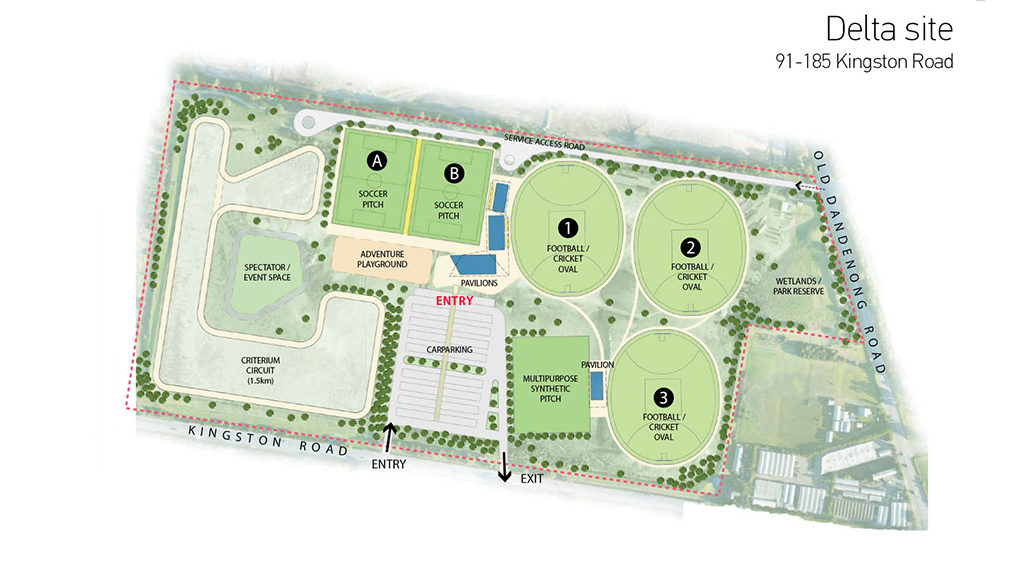 Kingston Council Delta site sporting fields plan